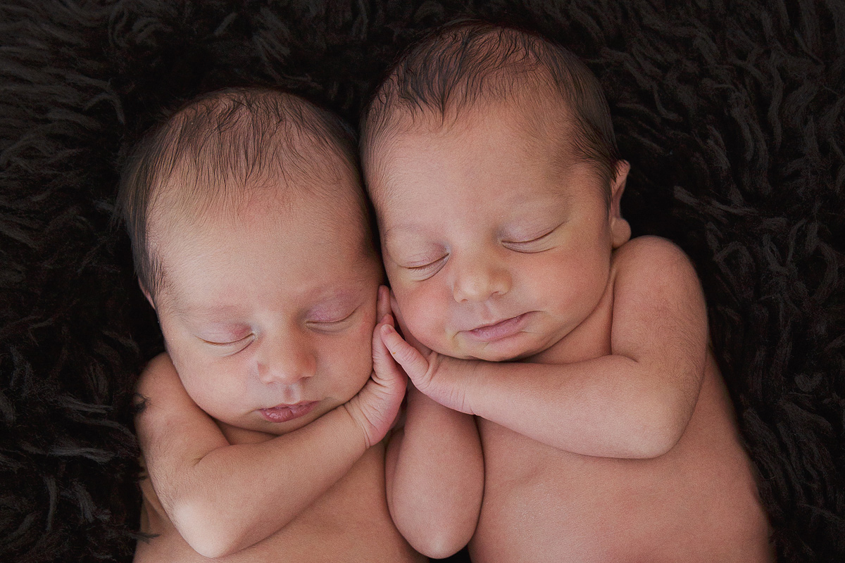 Fotografía newborn gemelos Barcelona