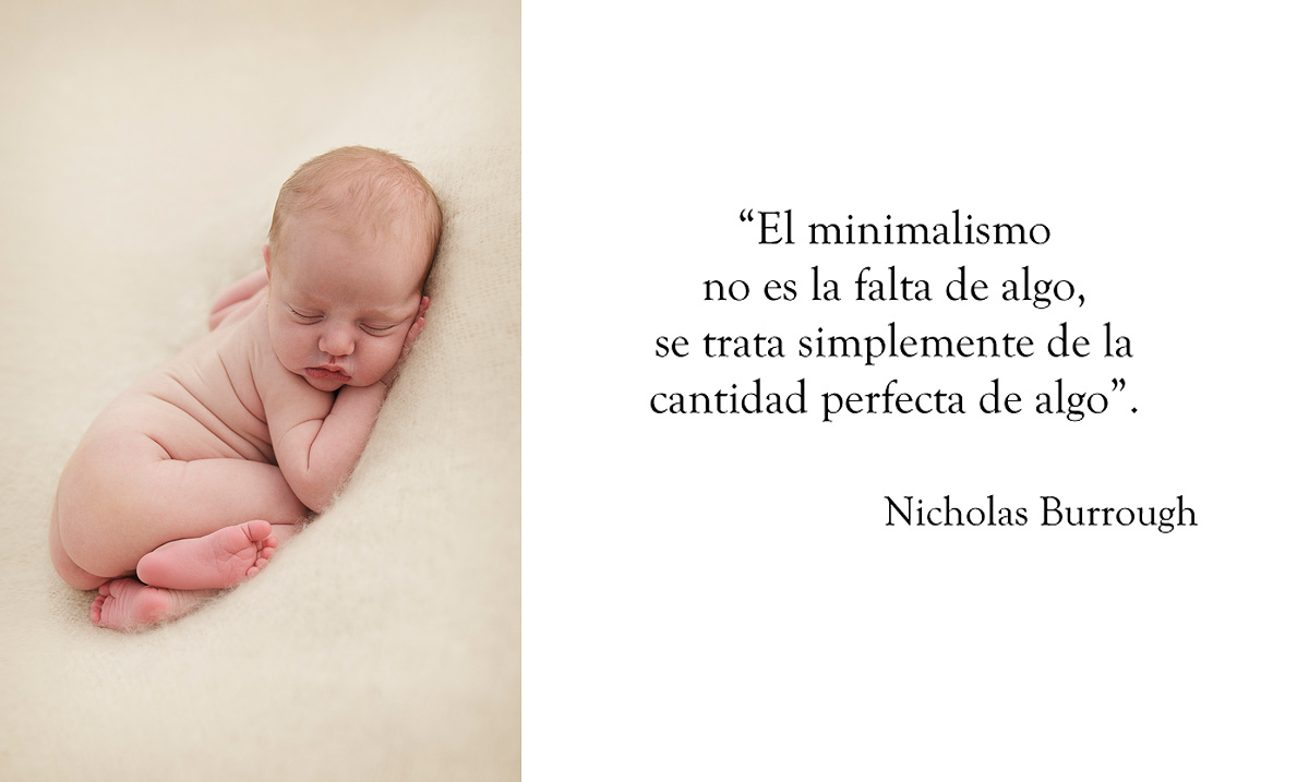 Minimal newborn photography